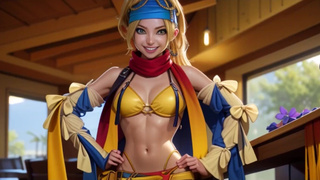 ИИ нарисовал Рикку из FFX: блонди светит телом и ловит малафью на лицо
