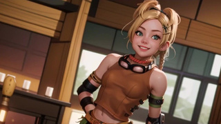 ИИ нарисовал Рикку из FFX: блонди светит телом и ловит малафью на лицо